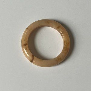 VTG Neutral Tan Marble Plastic Ring